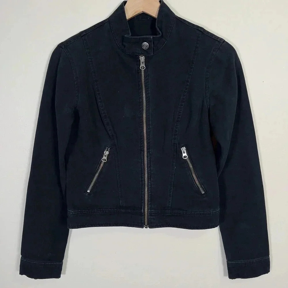 ARITZIA  | TALULA COTTON BLACK MOTOR JACKET
